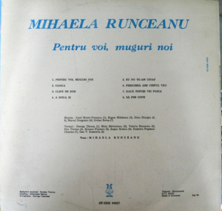 Mihaela Runceanu - Pentru Voi, Muguri Noi, (Disc Vinil) [1]