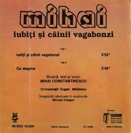 Mihai Constantinescu - Iubiți Și Câinii Vagabonzi, (Disc Vinil) [1]