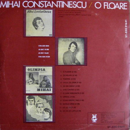 Mihai Constantinescu - O Floare, (Disc Vinil) [1]
