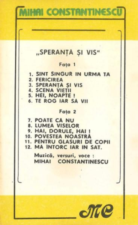 Mihai Constantinescu - Speranță Și Vis (Caseta Audio) [1]