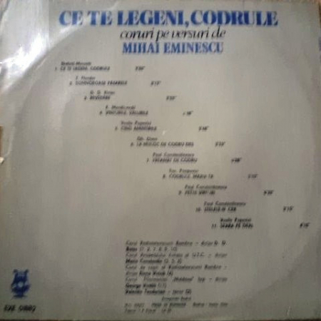 Mihai Eminescu - Luceafărul (Coruri Pe Versuri De Mihai Eminescu), (Disc Vinil) [1]