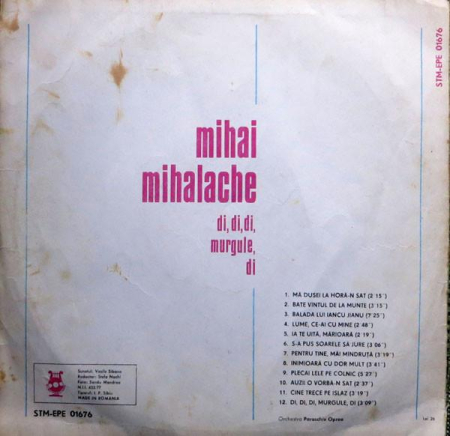 Mihai Mihalache - Di, Di, Di, Murgule, Di (Disc Vinil) [1]
