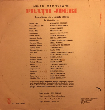 Mihail Sadoveanu – Frații Jderi (VINIL) [1]