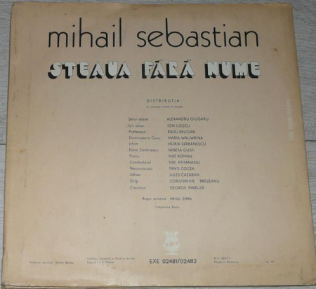 Mihail Sebastian - Steaua Fără Nume [1]
