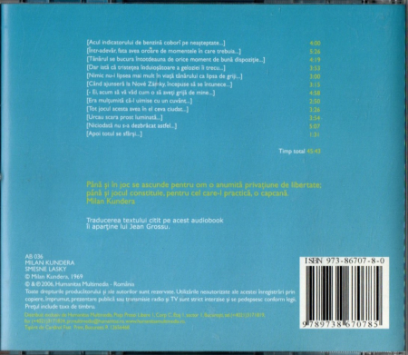 Milan Kundera - Falsul Autostop, Lectura Cristi Iacob (CD) [2]