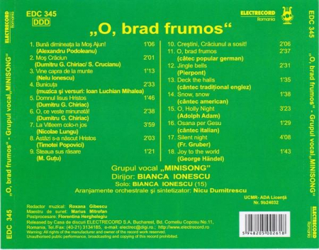 Minisong - O, Brad Frumos, (CD) [1]