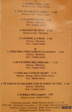 Minodora - Cine Te Crezi Tu, Inimă?, (Casetă Audio) [1]