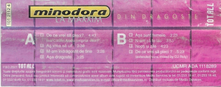 Minodora La Maxxim - Din Dragoste , (Casetă Audio) [1]