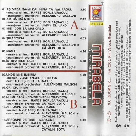 Mirabela Dauer - Aș Vrea Să-mi Dai Inima (Casetă Audio) [1]