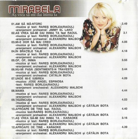 Mirabela Dauer - Aș Vrea Să-mi Dai Inima (CD) [1]
