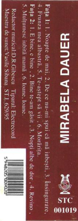 Mirabela Dauer - Best Of, (Casetă Audio) [1]