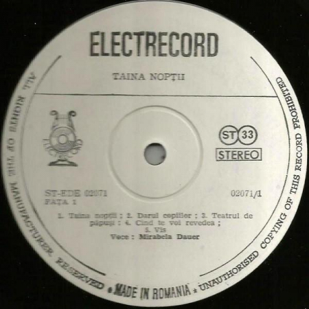 Mirabela Dauer - Taina Nopții, (Disc Vinil) [1]