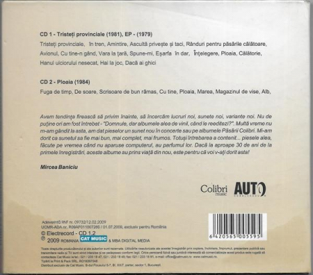 Mircea Baniciu - Anii '80-'90 Vinyl Collection Vol. 1 , (CD) [1]