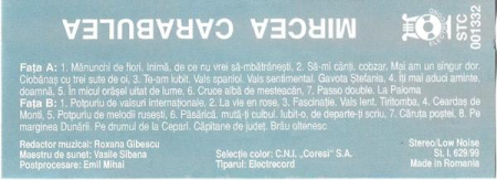 Mircea Carabulea - Mănunchi De Flori, (Casetă Audio) [1]