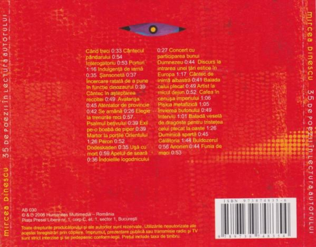 Mircea Dinescu - 35 De Poezii În Lectura Autorului (CD) [1]