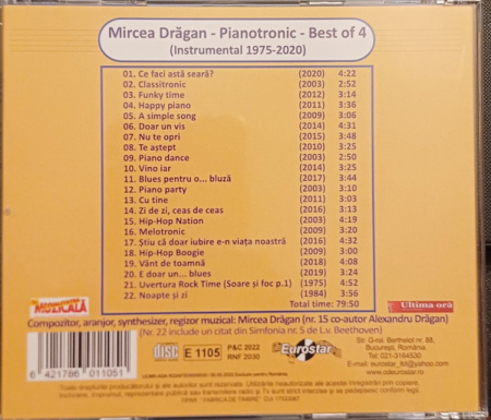 Mircea Drăgan – Best Of 4 Pianotronic - Instrumental (1975-2020) (CD) [1]