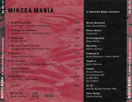 Mircea Mihalache - In Memoriam Magda Ianculescu (CD) [1]