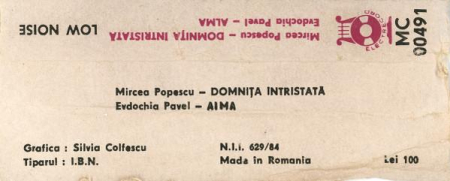 Mircea Popescu - Domnița Întristată / Alma, (Casetă Audio) [1]