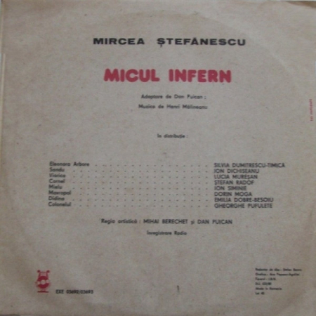 Mircea Ștefănescu – Micul Infern, (Disc Vinil) [1]