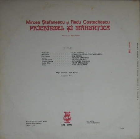 Mircea Ștefănescu - Prichindel Și Mărunțica, (Disc Vinil) [1]