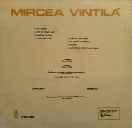 Mircea Vintilă - Mircea Vintilă, (Disc Vinil) [1]