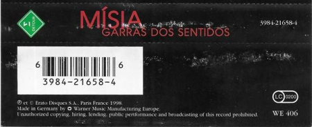 Mísia - Garras Dos Sentidos (Caseta Audio) [1]