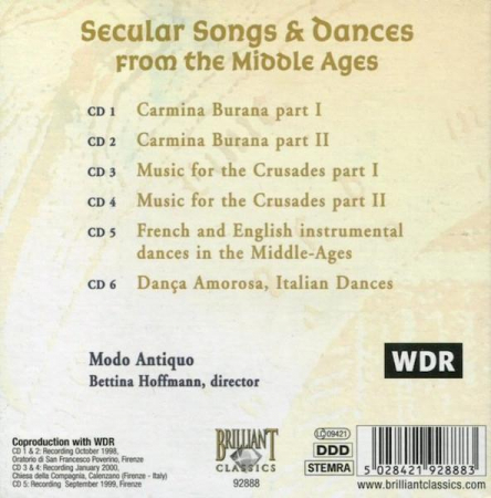 Modo Antiquo - Secular Songs & Dances From The Middle Age, (CD) [1]