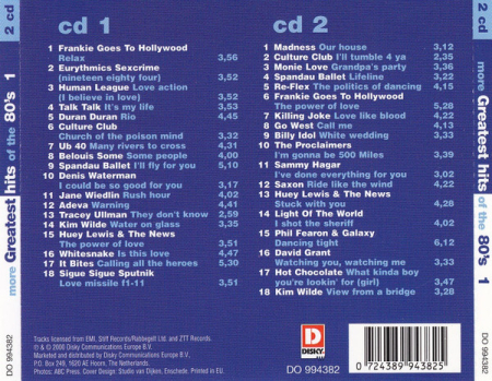 More Greatest Hits Of The 80's 1 (CD) [1]