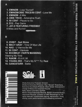 Music From And Inspired By The Motion Picture 8 Mile (Caseta Auduio) [1]