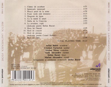 Muzică Lăutărească Veche (Old Romanian Gypsy Music) Vol. II [1]