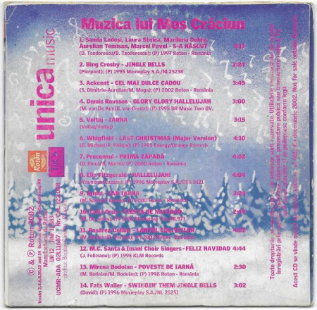 Muzica Lui Moș Crăciun, (CD) [1]