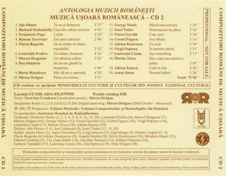 Muzică Ușoară Românească 2 Romanian Pop Music, (CD) [1]