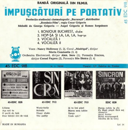 Nancy Holloway - Bandă Originală Din Filmul „Împușcături Pe Portativ”, (Disc Vinil) [1]
