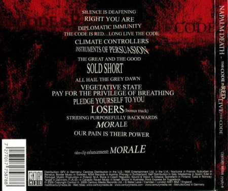 Napalm Death - The Code Is Red... Long Live The Code, (CD) [1]