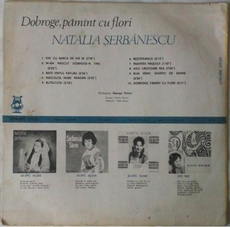 Natalia Șerbănescu - Dobroge, Pămînt Cu Flori (Disc Vinil) [1]