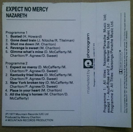Nazareth - Expect No Mercy (Caseta Audio) [1]