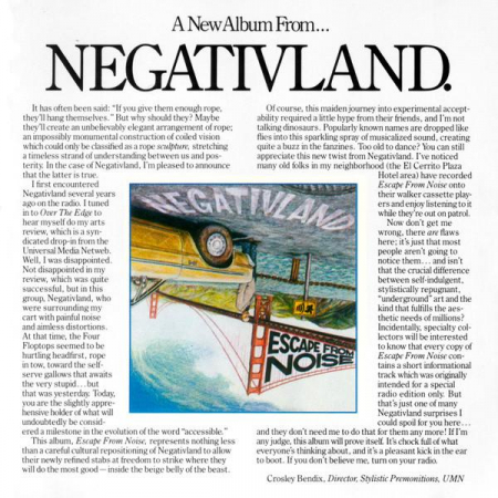Muzica Electronica - Negativland - Escape From Noise , (CD)