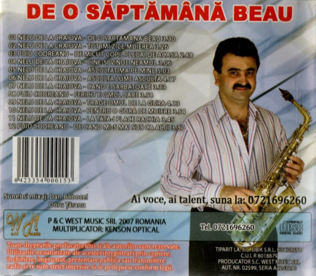 Nelu de la Craiova, Puiu Codreanu - De O Saptamana Beau (CD) [2]