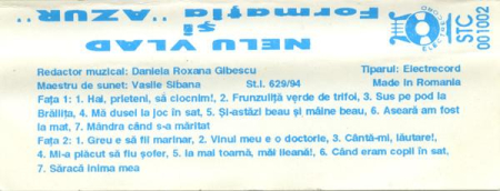 Nelu Vlad - Cântece De Joc Și Voie Buna (Caseta Audio) [1]