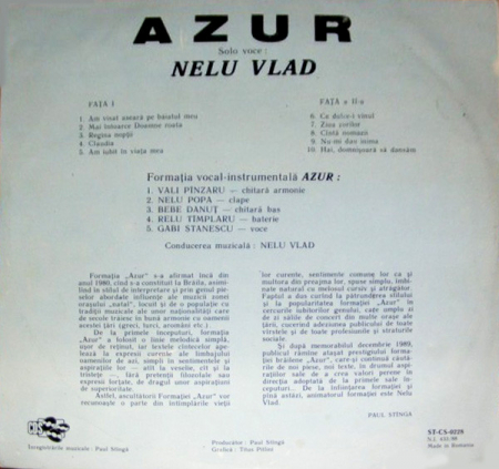 Nelu Vlad - Cintece De Petrecere, (Disc Vinil) [1]