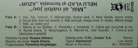Nelu Vlad - Măi, Al Naibii Joc, (Casetă Audio) [1]