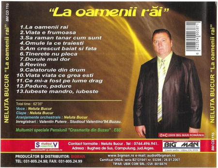 Neluță Bucur - (Vol. 5) La Oamenii Răi (CD) [1]