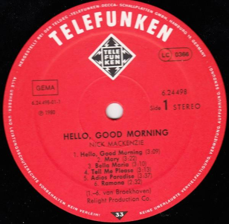 Nick MacKenzie - Hello, Good Morning [1]