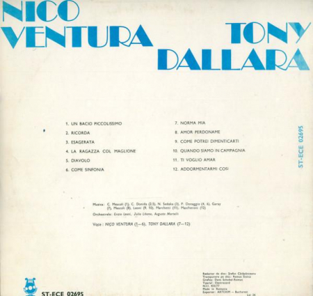 Nico Ventura - Nico Ventura / Tony Dallara, (Disc Vinil) [1]