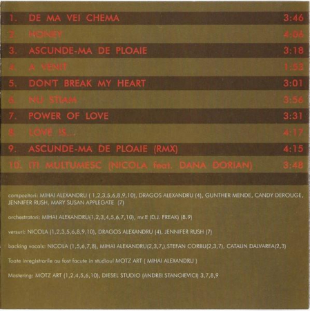 Nicola - De Ma Vei Chema..., (CD) [1]