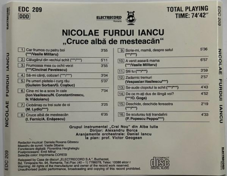 Nicolae Furdui Iancu - Cruce Albă De Mesteacăn, (CD) [1]