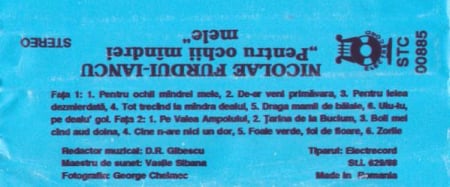 Nicolae Furdui Iancu - Pentru Ochii Mîndrii Mele, (Casetă Audio) [1]