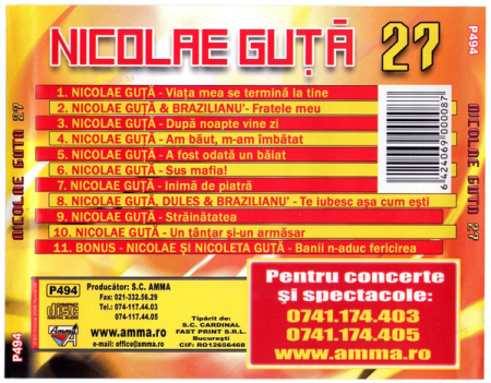 Nicolae Guță - 27 (CD) [1]