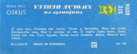 Nicolae Herlea - Canțonete Cu Nicolae Herlea, (Casetă Audio) [1]