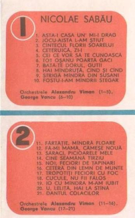 Nicolae Sabău - Asta-i Casa Un' Mi-i Drag, (Casetă Audio) [1]